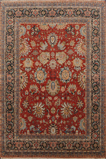 Vegetable Dye Floral Heriz Serapi Oriental Area Rug 8x10