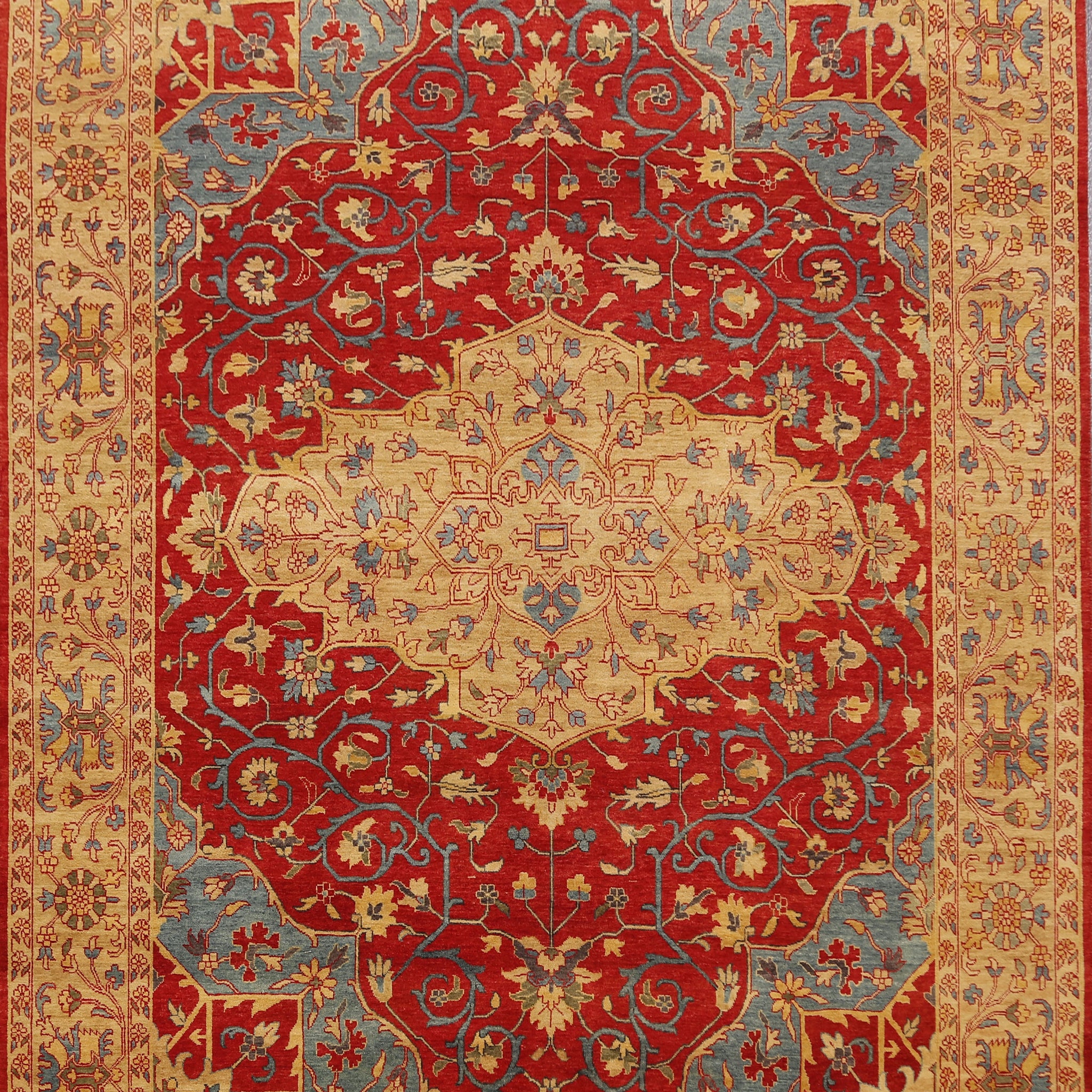 Vegetable Dye Floral Heriz Serapi Oriental Area Rug 8x10