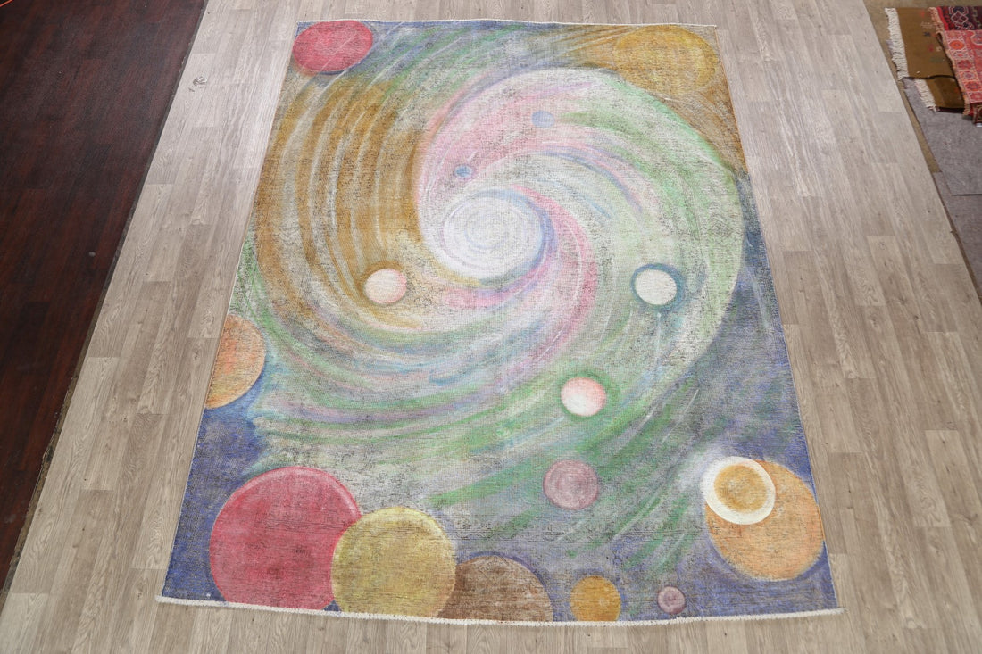 Vintage Modern Persian Area Rug 8x11