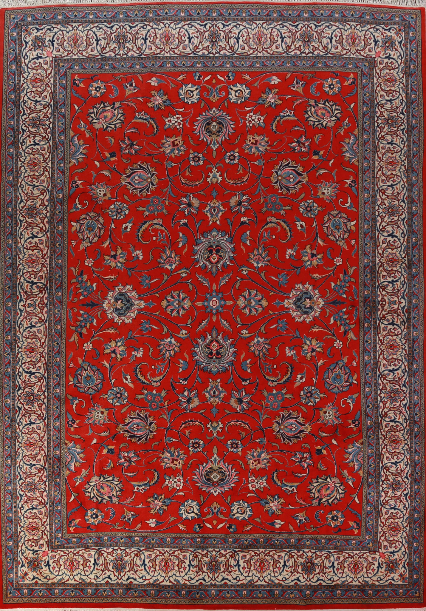 Floral Red Sarouk Persian Area Rug 10x13