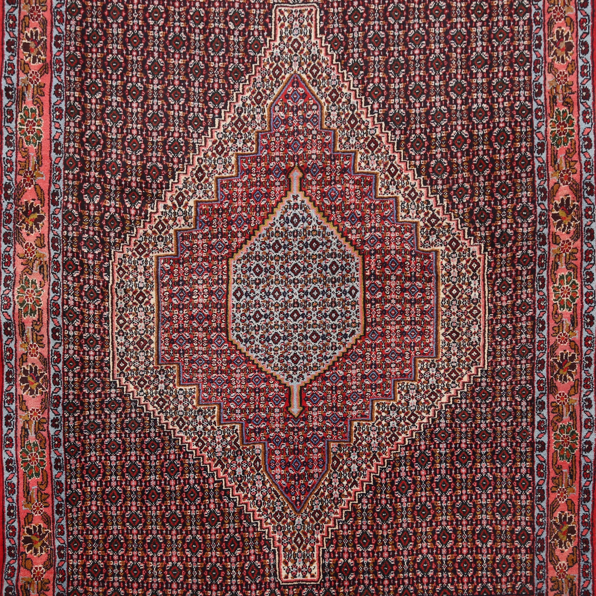 Geometric Bidjar Persian Area Rug 4x5