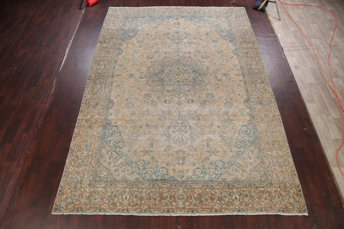 Traditional Floral Mashad Persian Area Rug 9x13