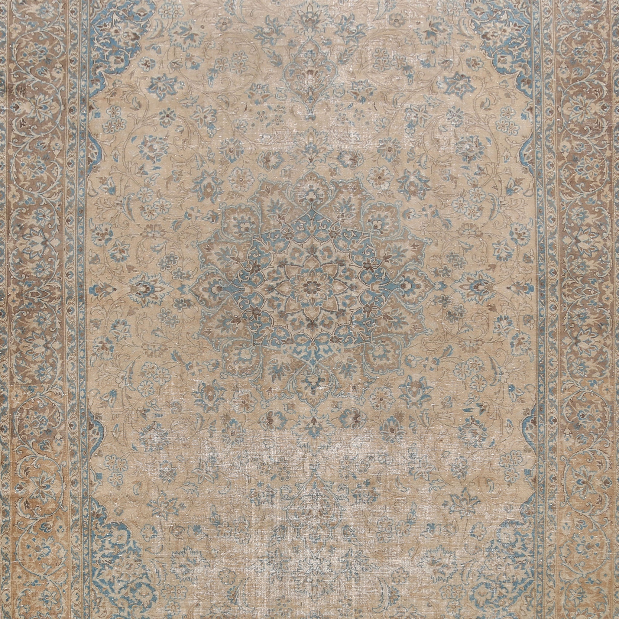 Traditional Floral Mashad Persian Area Rug 9x13