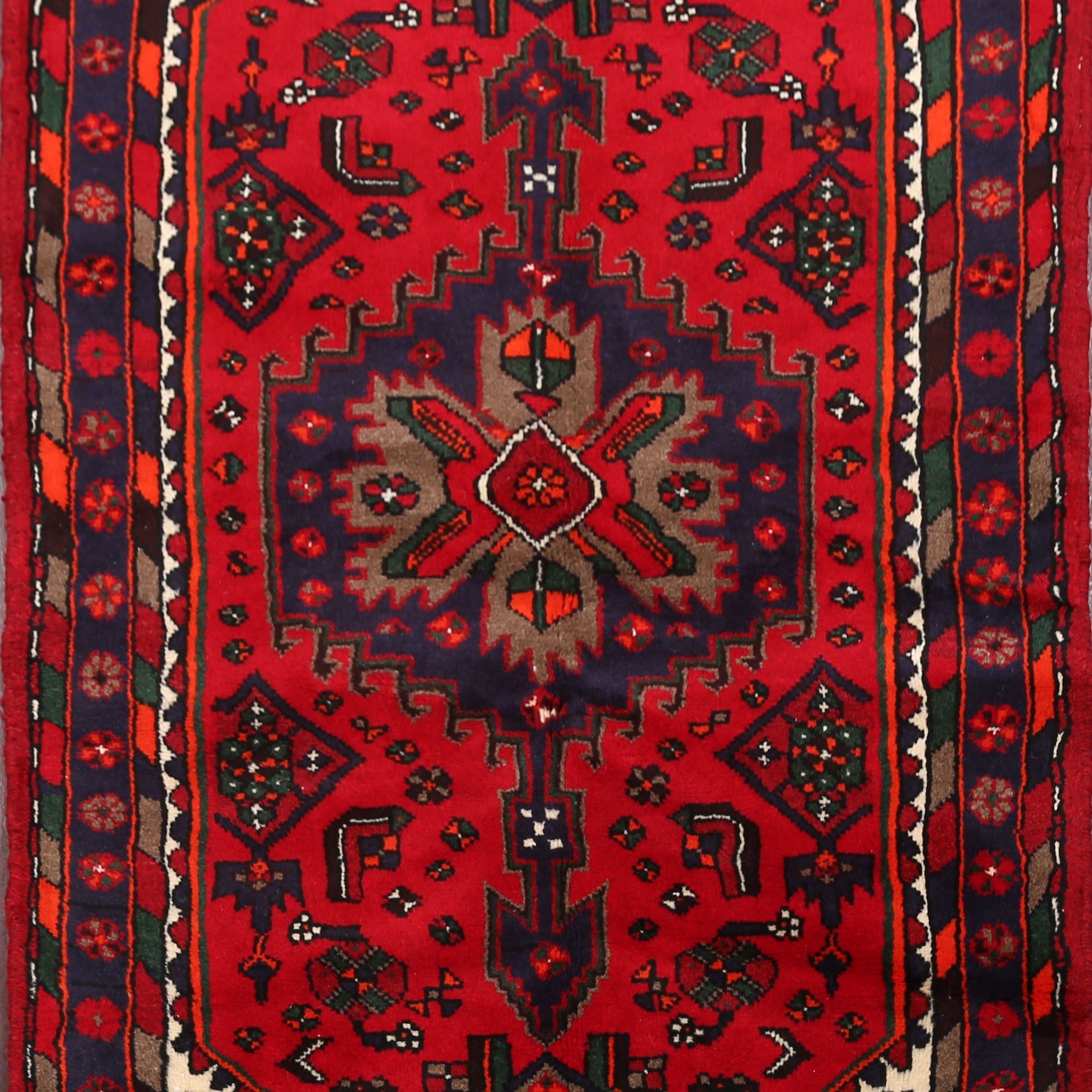 Tribal Hamedan Persian Area Rug 3x5