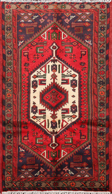 Tribal Hamedan Persian Area Rug 3x5