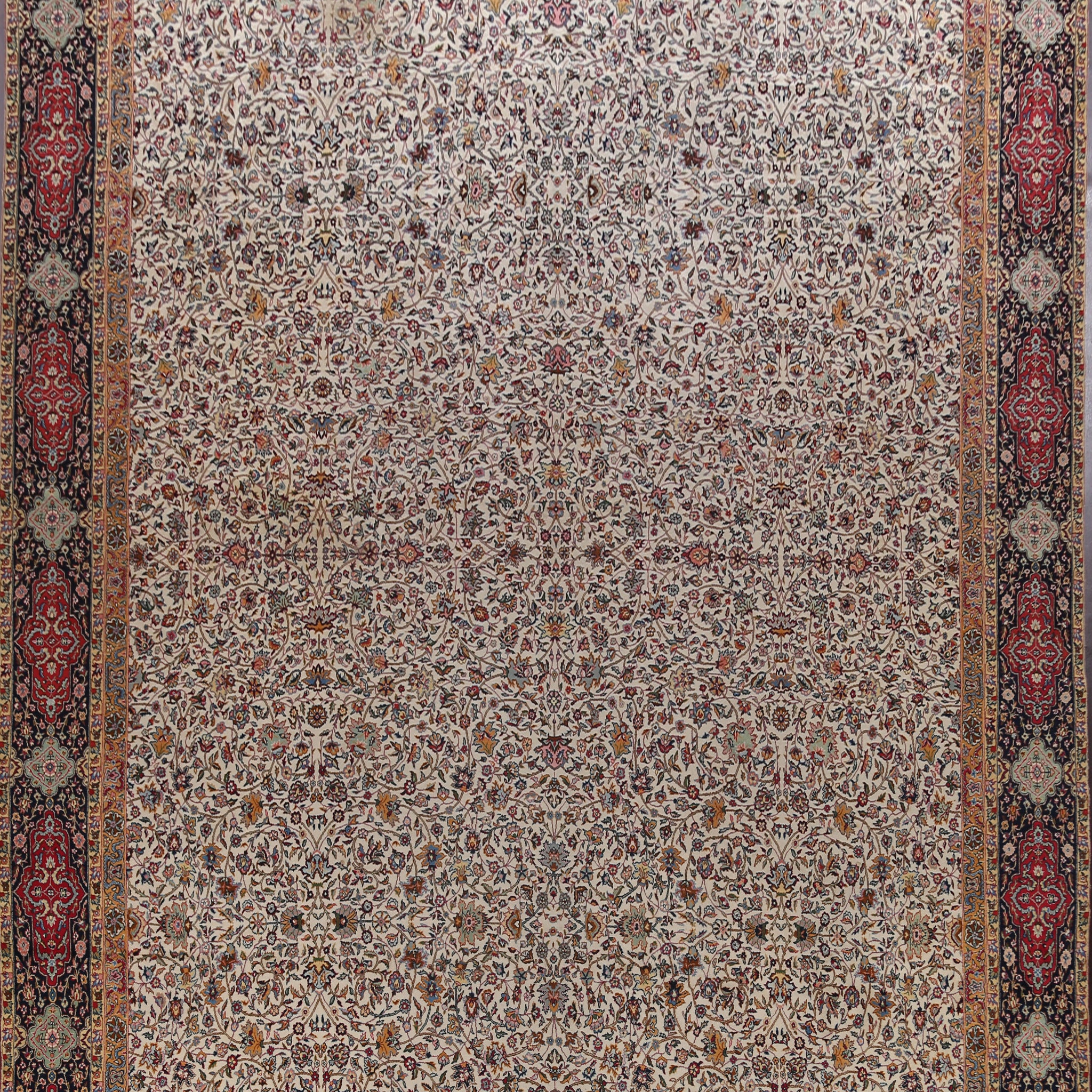 Large 100% Vegetable Dye Agra Oriental Area Rug 14x18