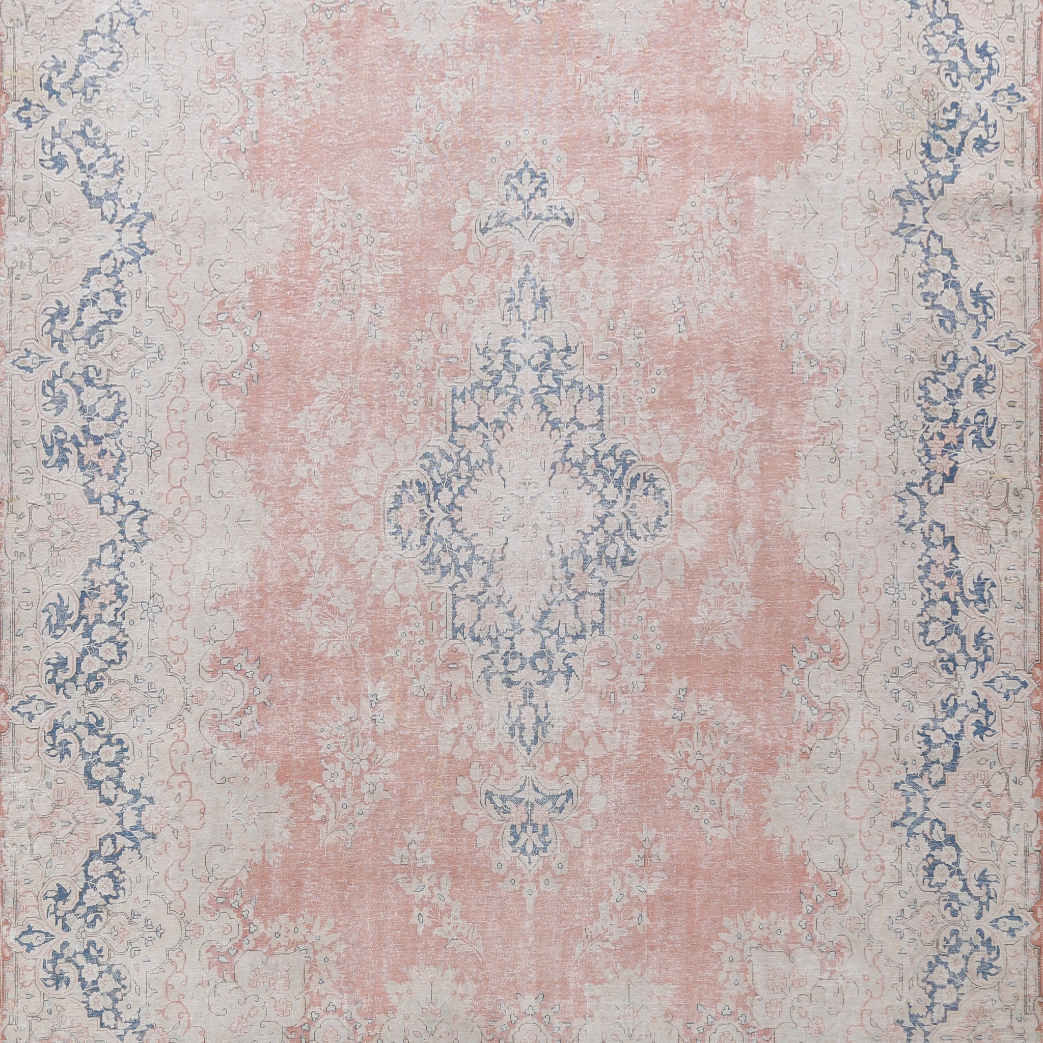 Muted Floral Kerman Persian Area Rug 10x13