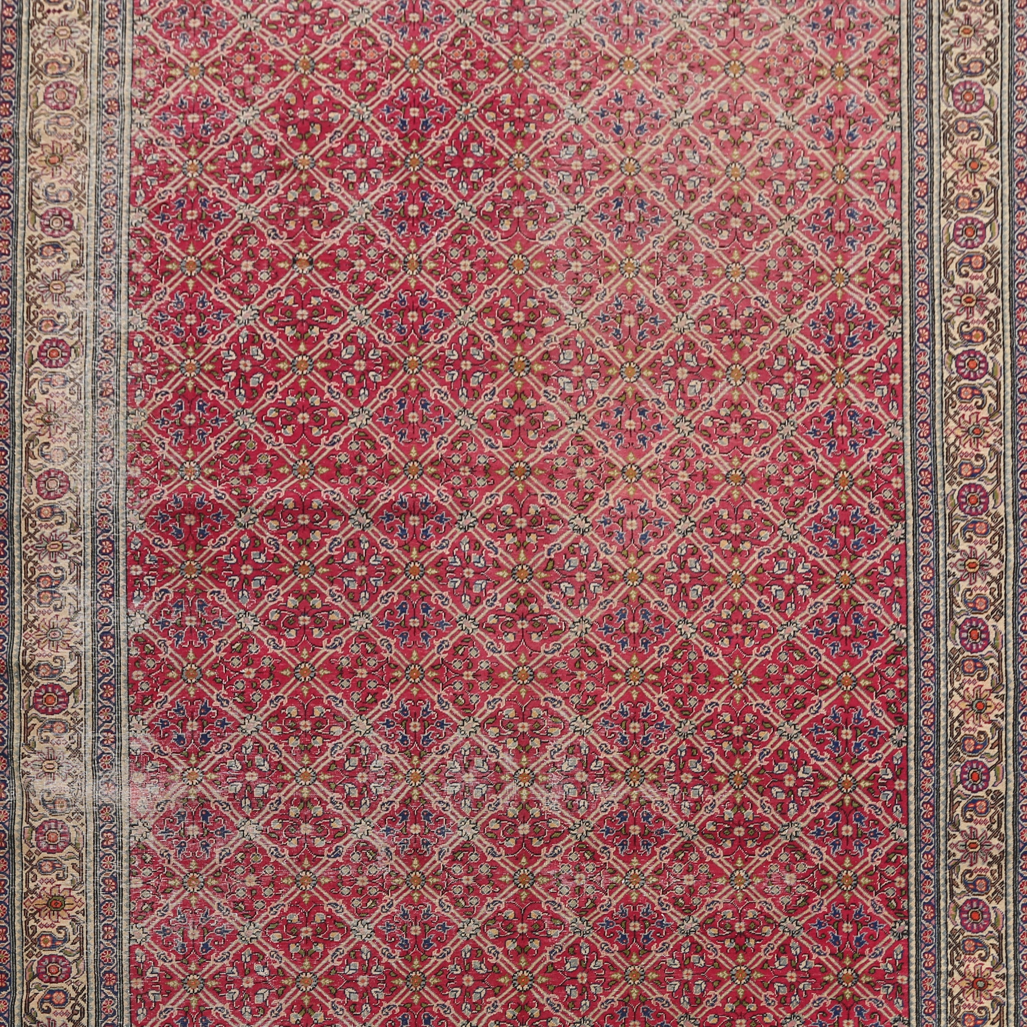 Antique Anatolian Oriental Area Rug 7x11