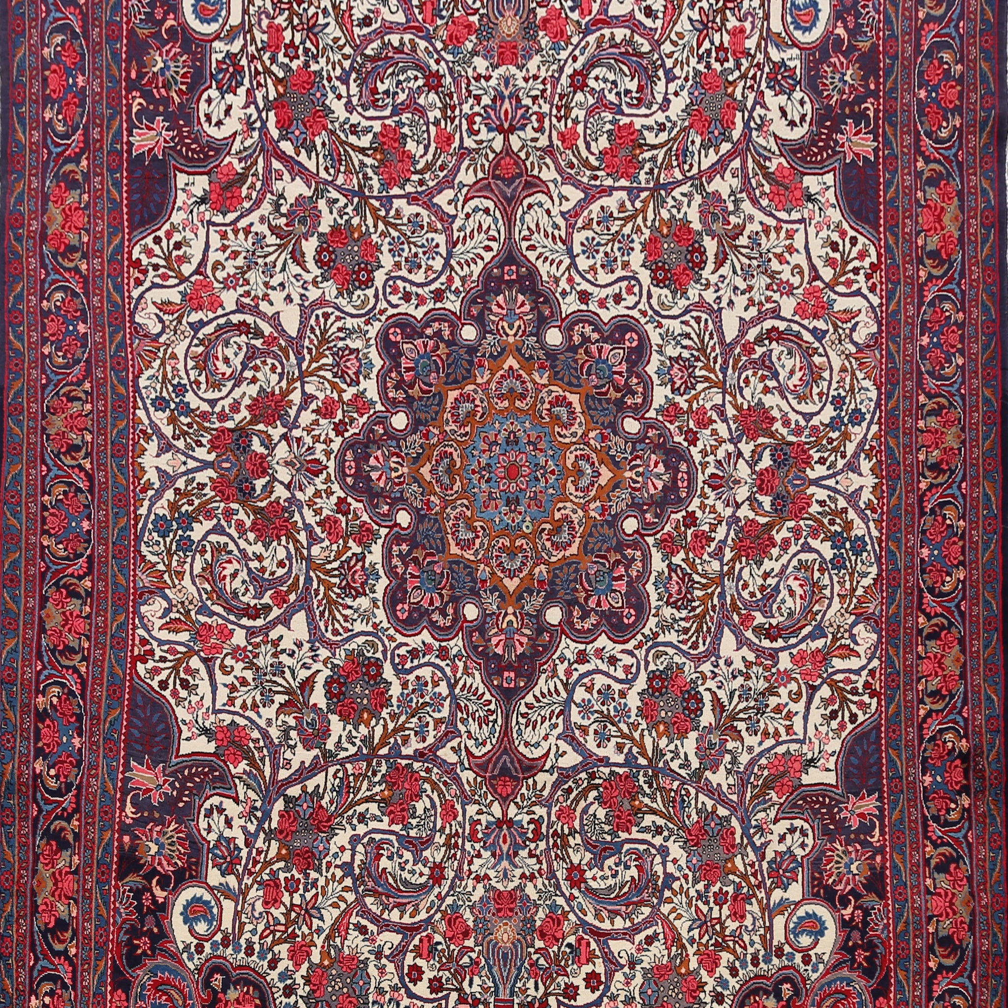 Floral Bidjar Persian Area Rug 7x11