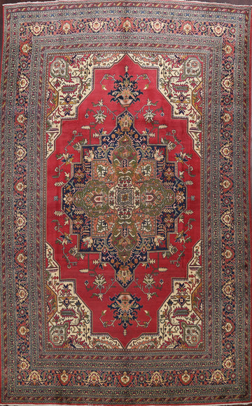 Geometric Tabriz Persian Area Rug 9x13