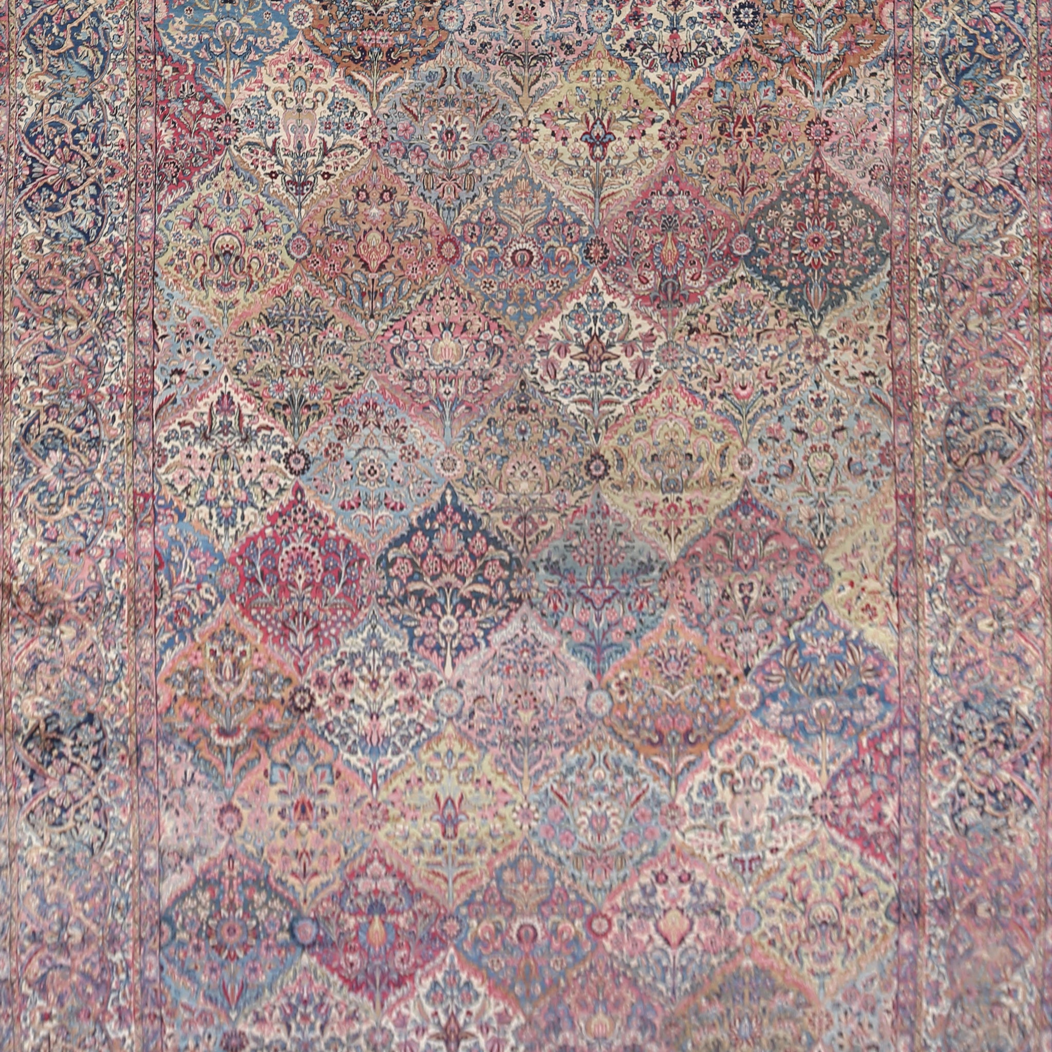 Pre-1900 Antique Kerman Vegetable Dye Persian Rug 11x22 Large