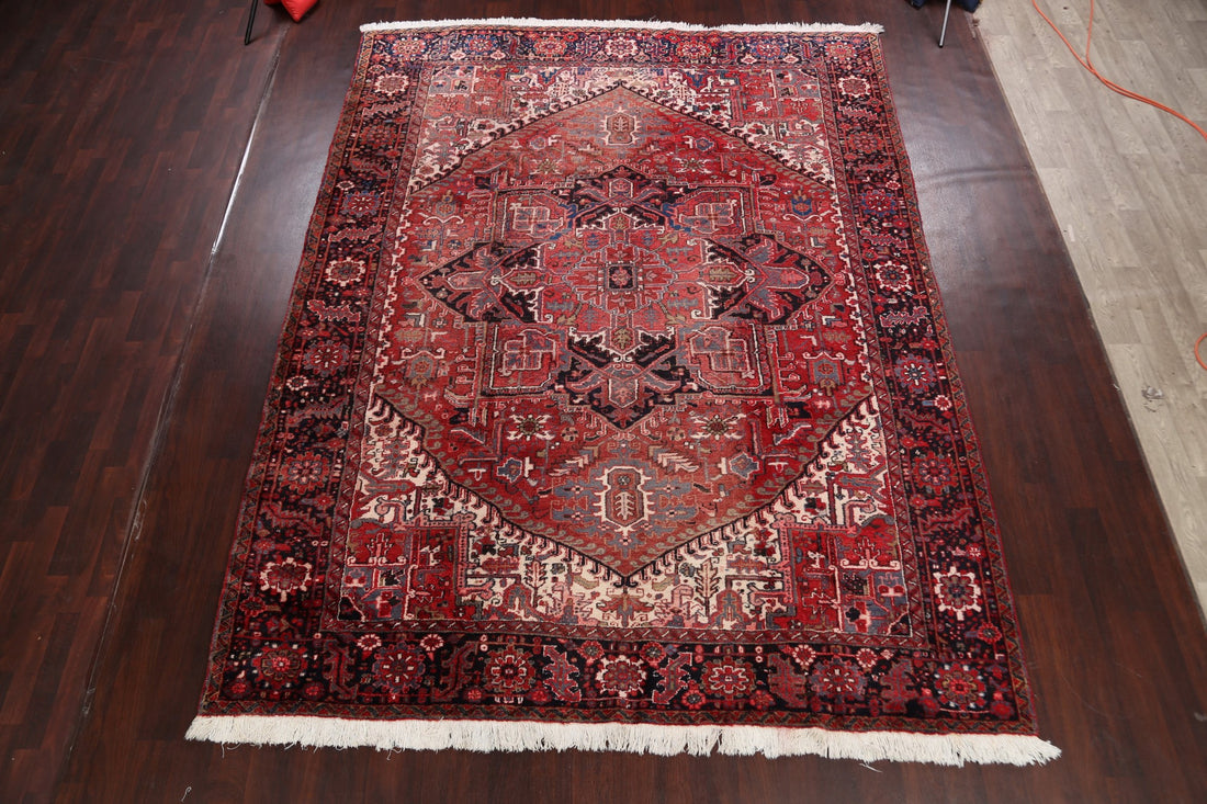 Geometric Heriz Persian Area Rug 9x11