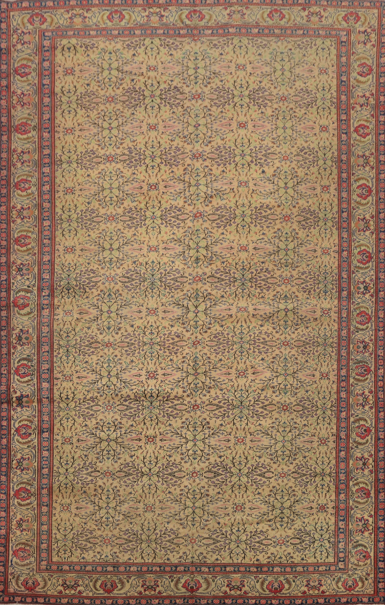 Antique Sivas 100% Vegetable Dye Area Rug 6x10