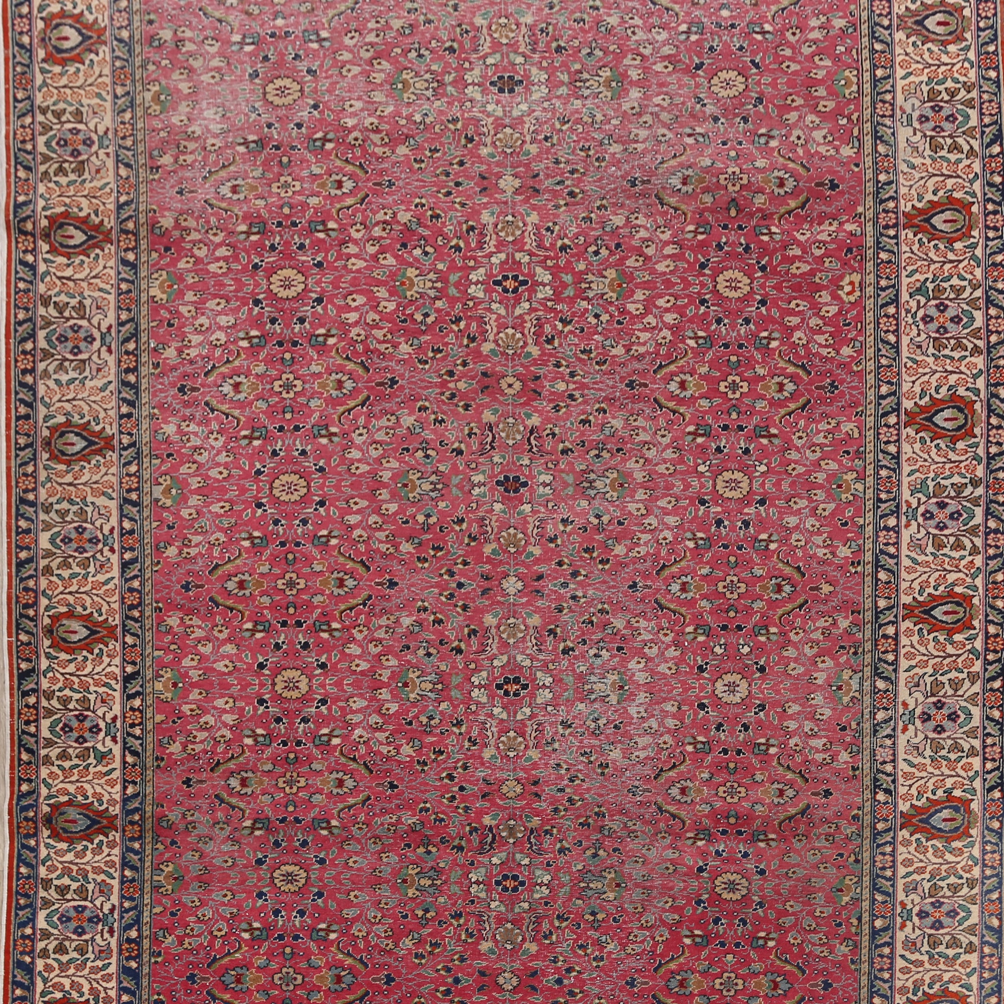Antique Anatolian 100% Vegetable Dye Turkish Area Rug 7x10
