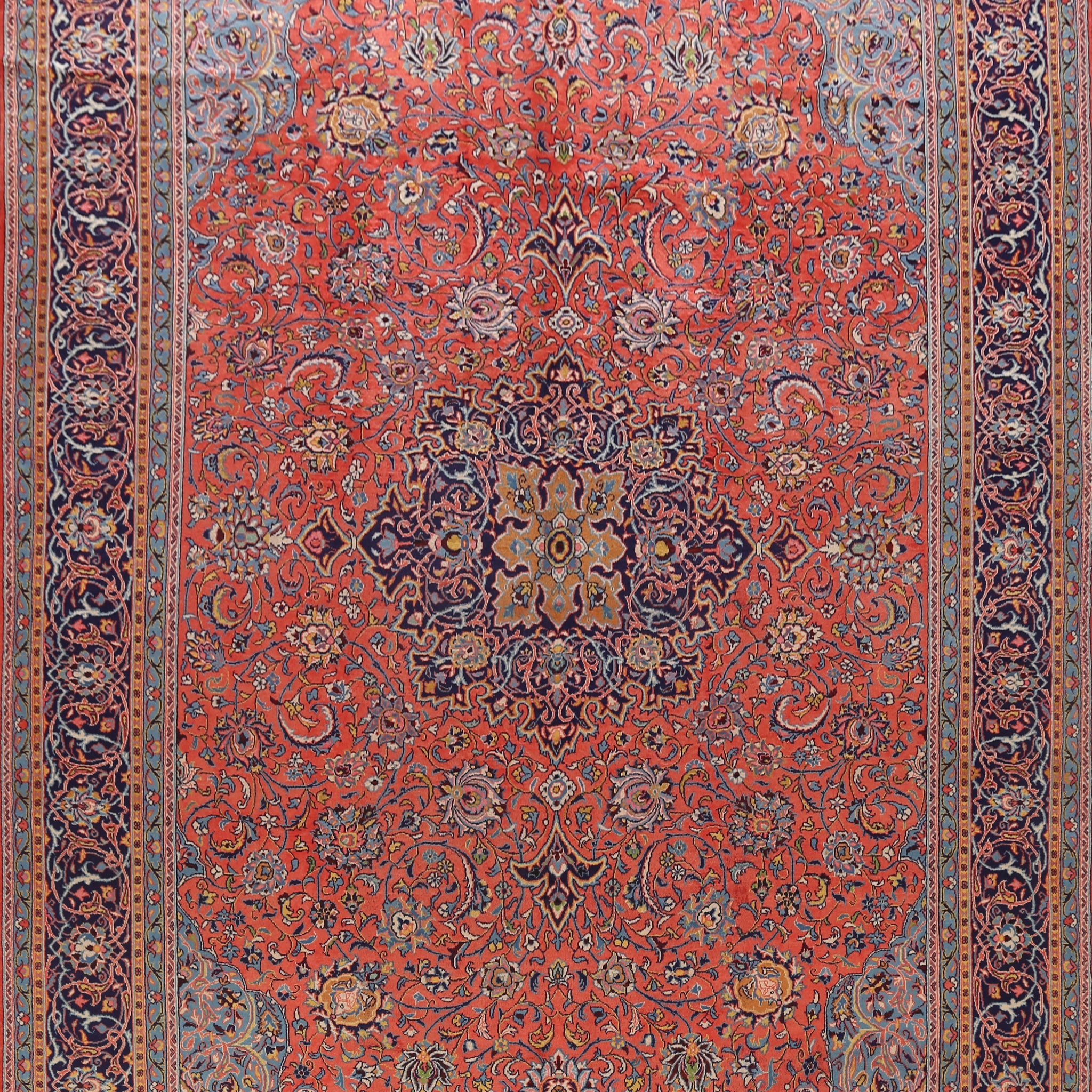 100% Vegetable Dye Sarouk Persian Area Rug 10x13