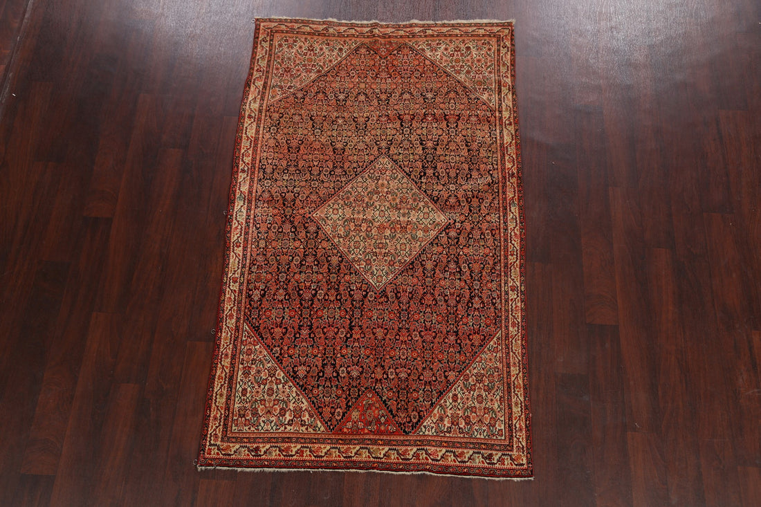 Pre-1900 Antique Sarouk Farahan Persian Area Rug 4x7