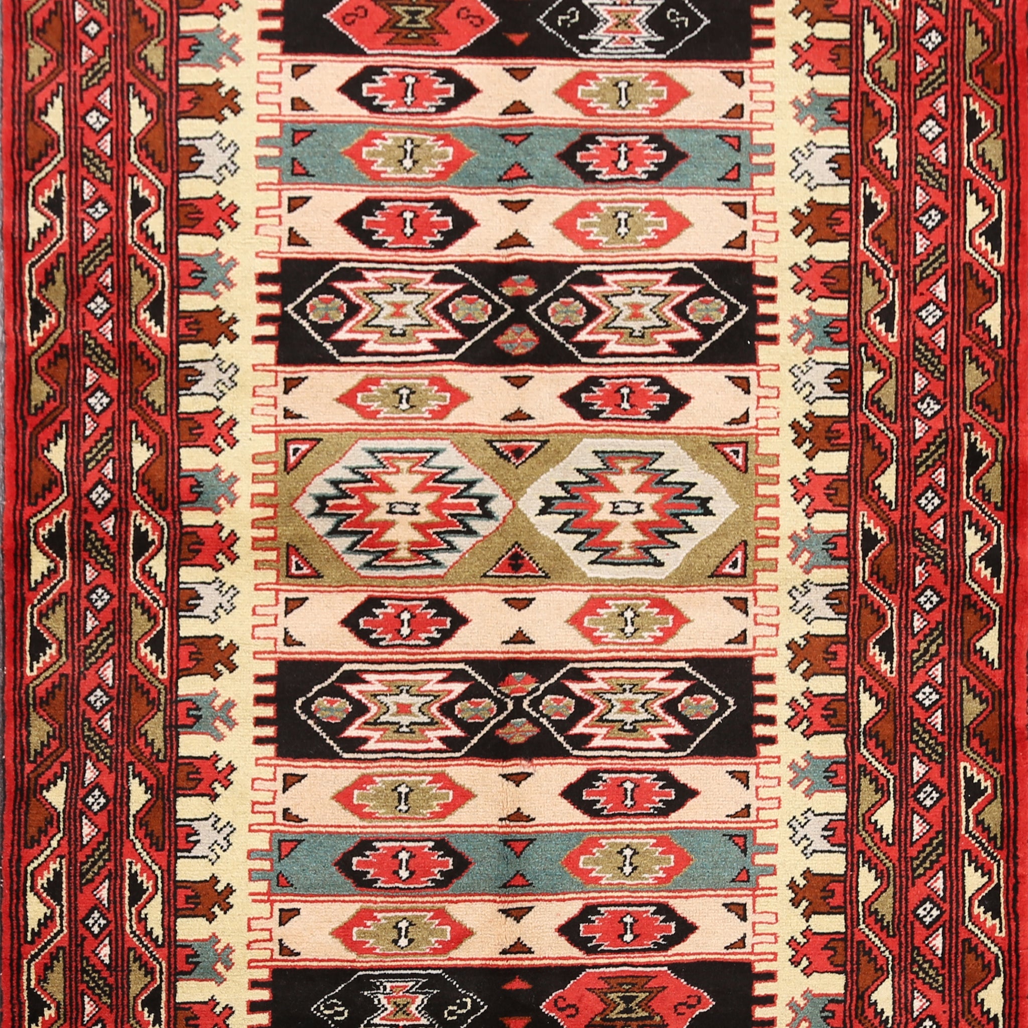 Geometric Turkoman Persian Area Rug 3x5