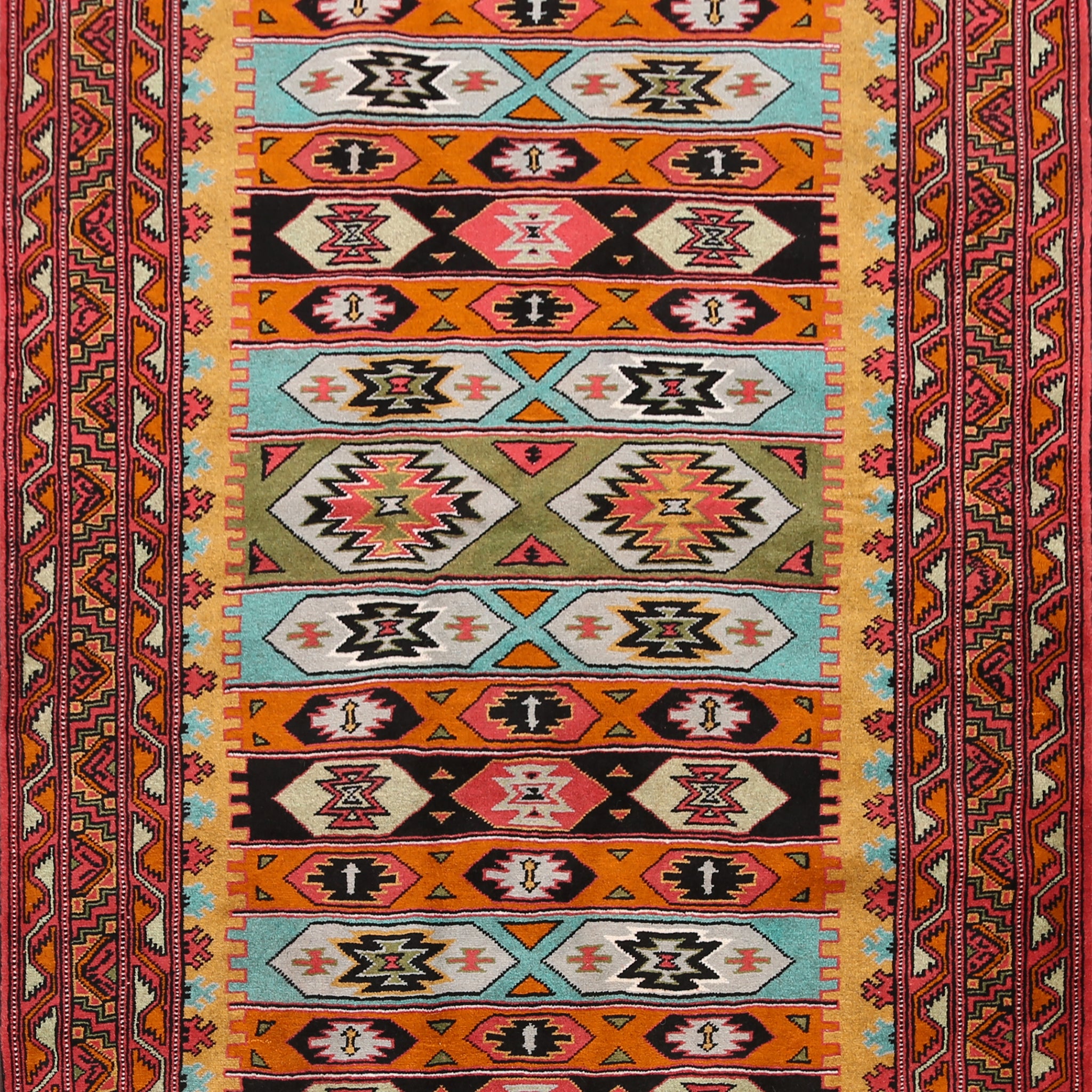 Geometric Turkoman Persian Area Rug 4x6