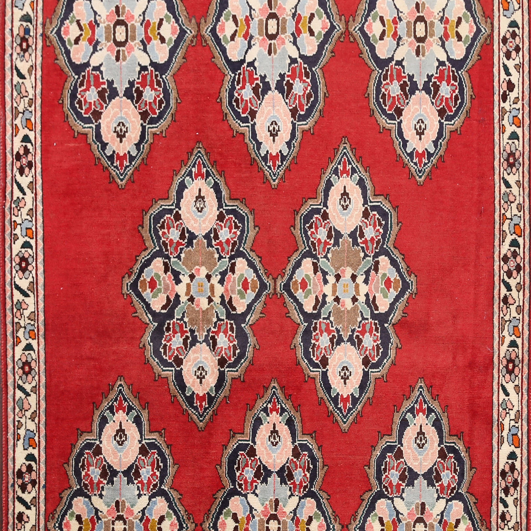 Geometric Sarouk Persian Area Rug 4x5