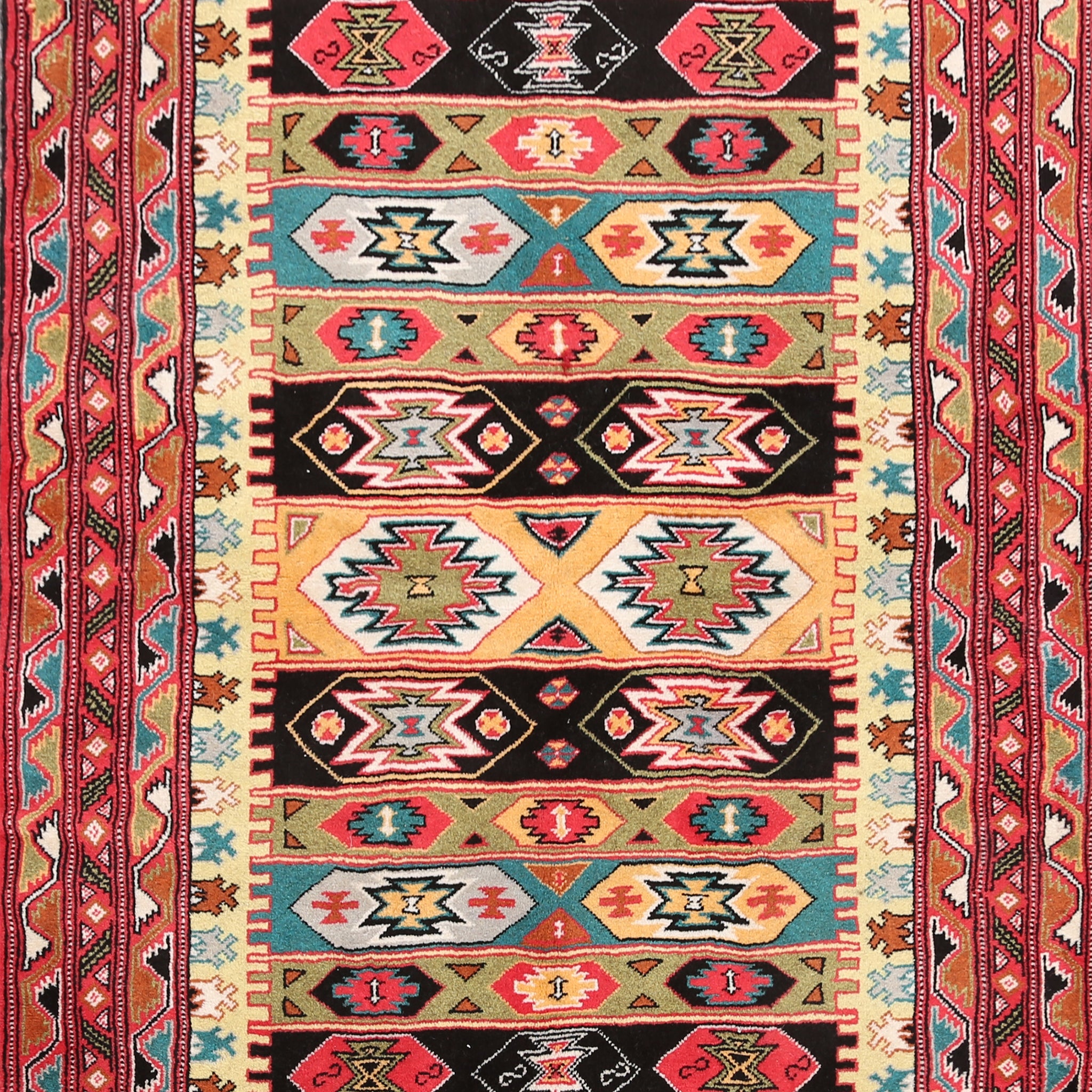 Tribal Turkoman Persian Area Rug 3x5