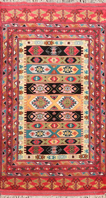 Tribal Turkoman Persian Area Rug 3x5