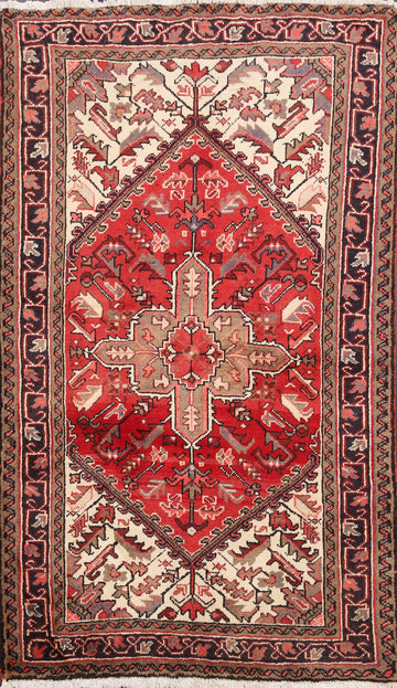 Geometric Heriz Persian Area Rug 3x5