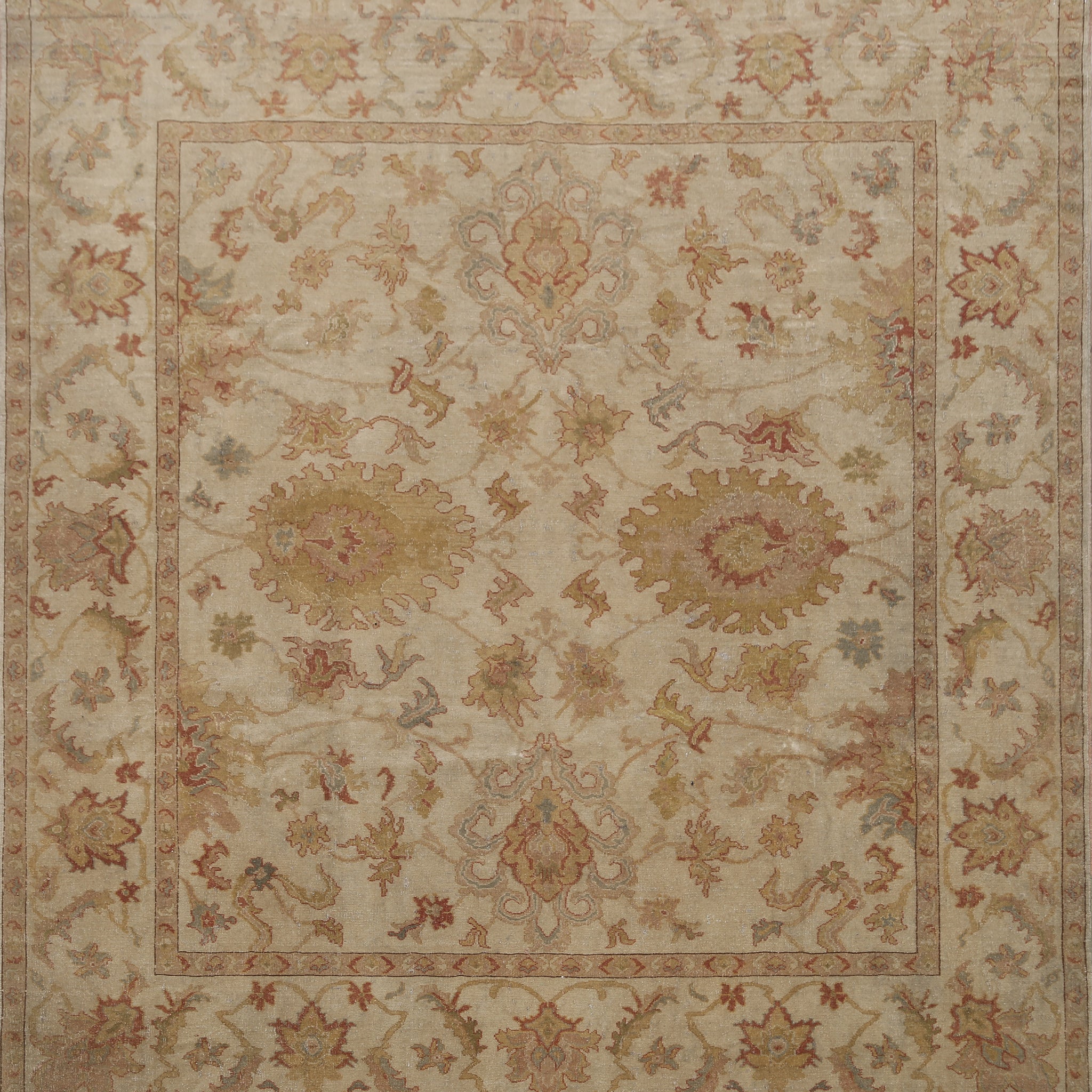 Antique Vegetable Dye Oushak Oriental Area Rug 8x8 Square