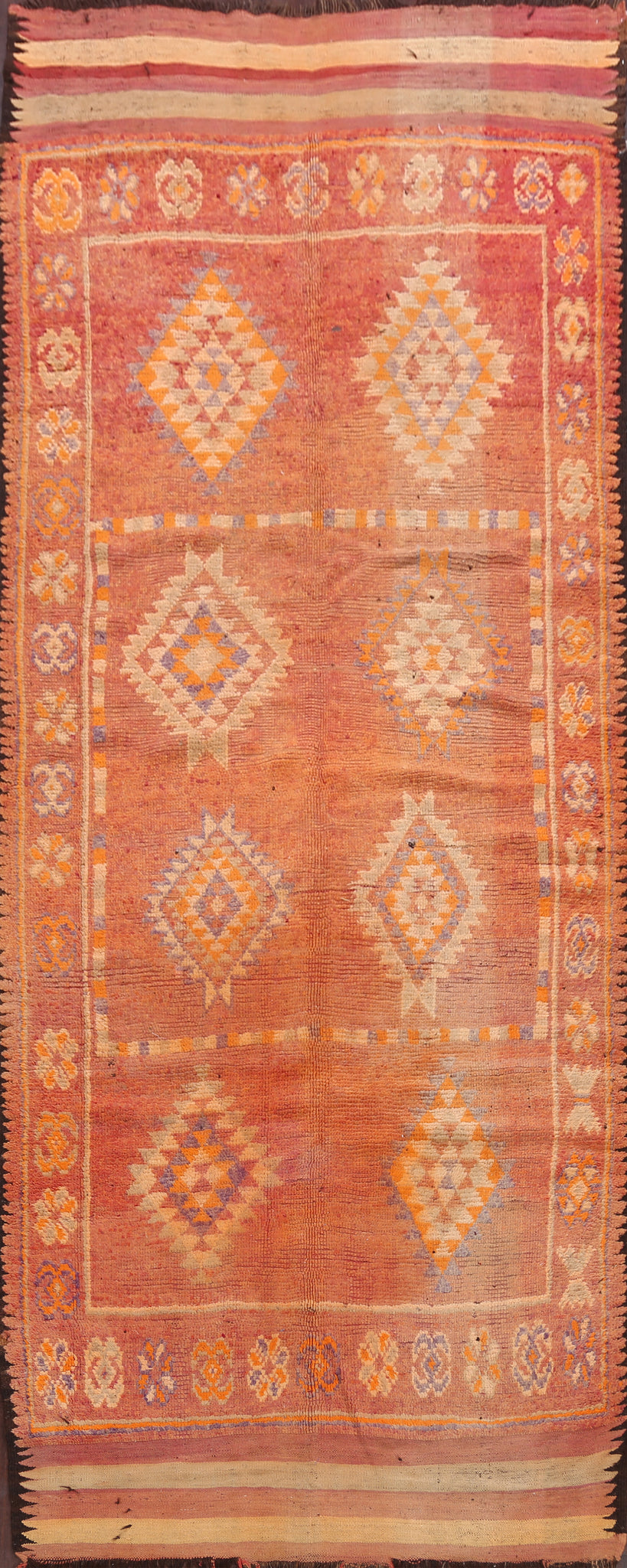 Antique Moroccan Oriental Runner Rug 5x12