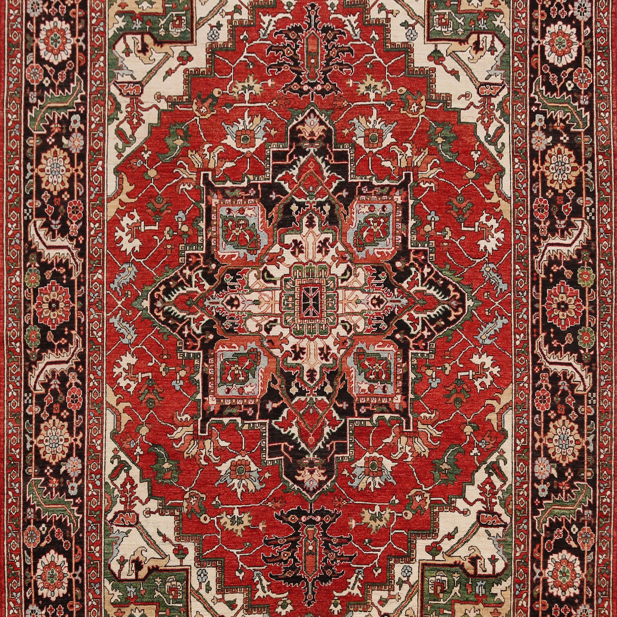 Geometric Heriz Serapi Vegetable Dye Oriental Area Rug 8x10