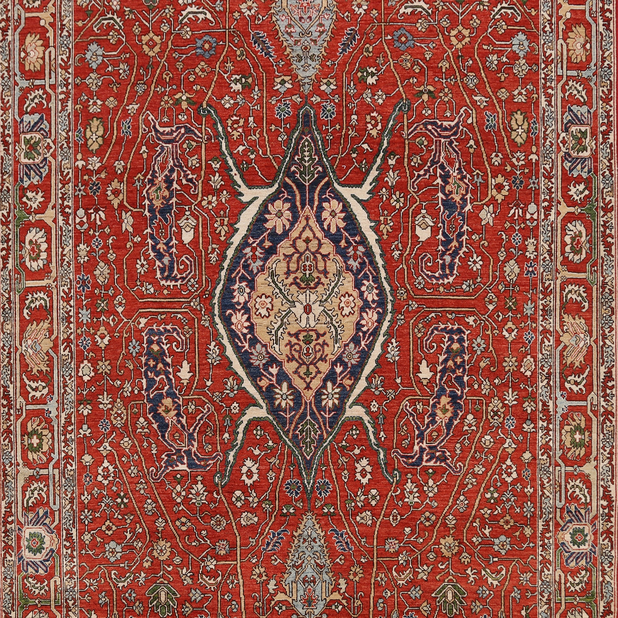 Geometric Heriz Serapi Vegetable Dye Oriental Area Rug 8x10