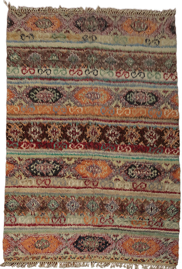 Authentic Moroccan Area Rug 7x10 with Vivid Patterns for Timeless Charm