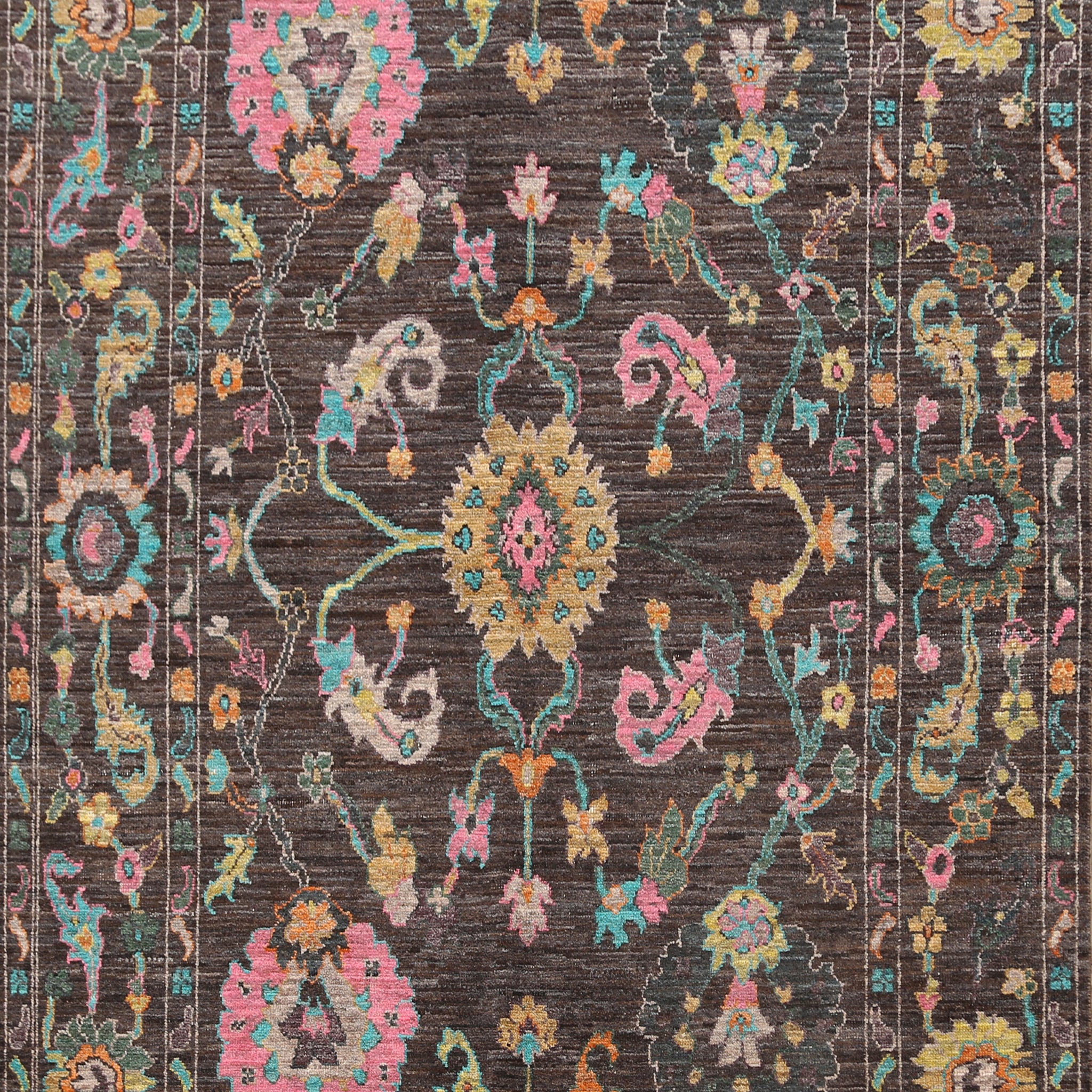 Charcoal Oushak Oriental Area Rug 6x9