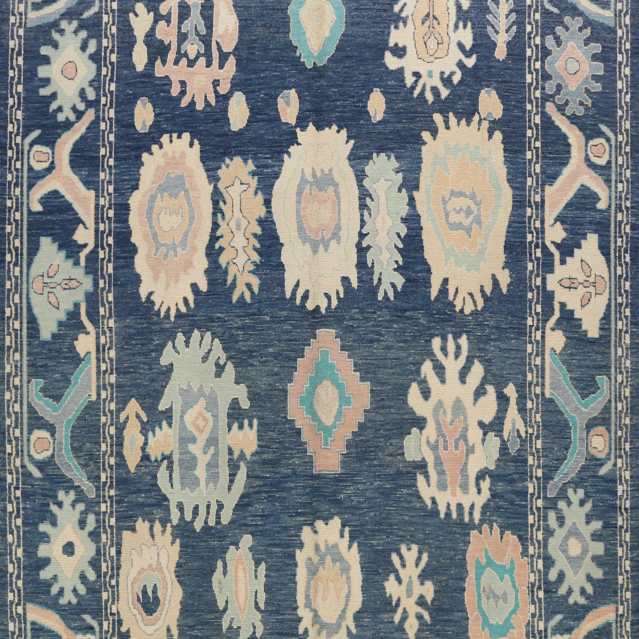 Navy Blue Authentic Oushak Turkish Oriental Area Rug 9x11