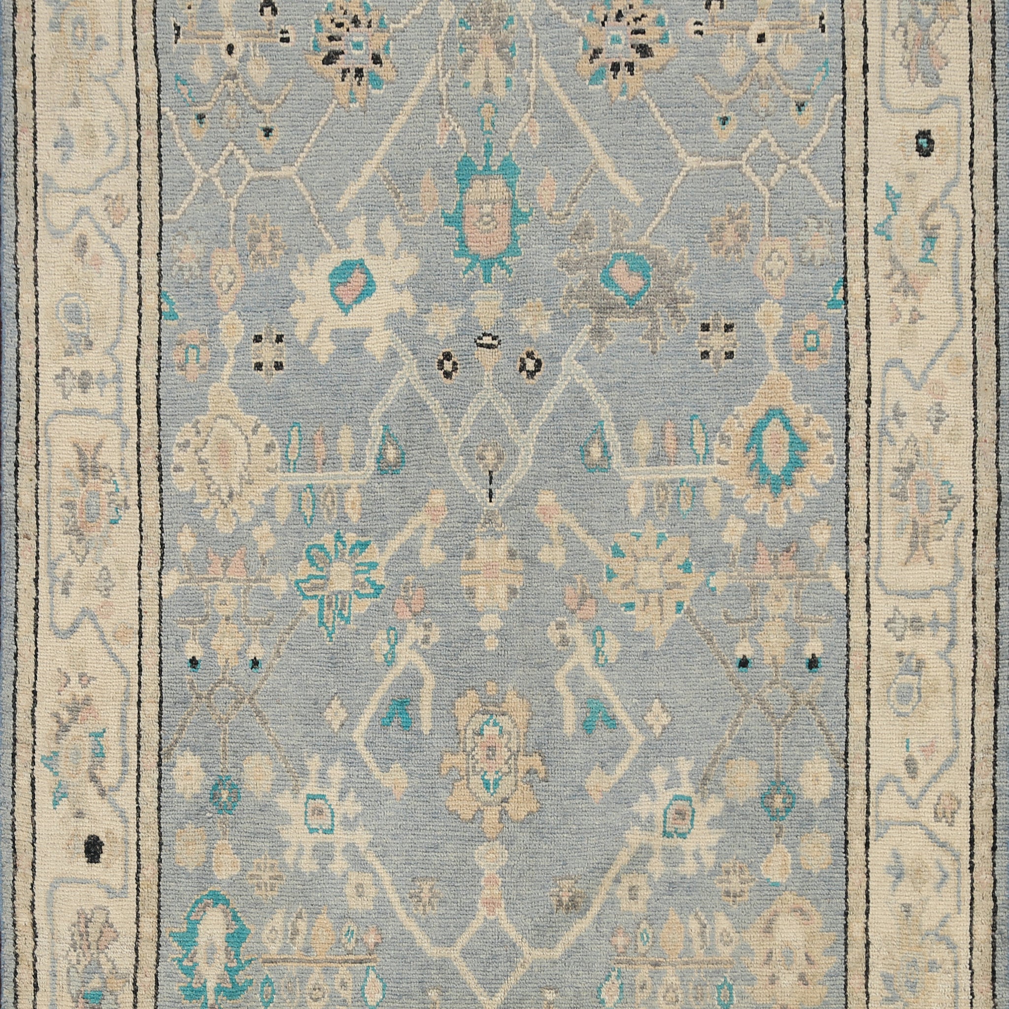 Floral Authentic Oushak Turkish Oriental Area Rug 5x6