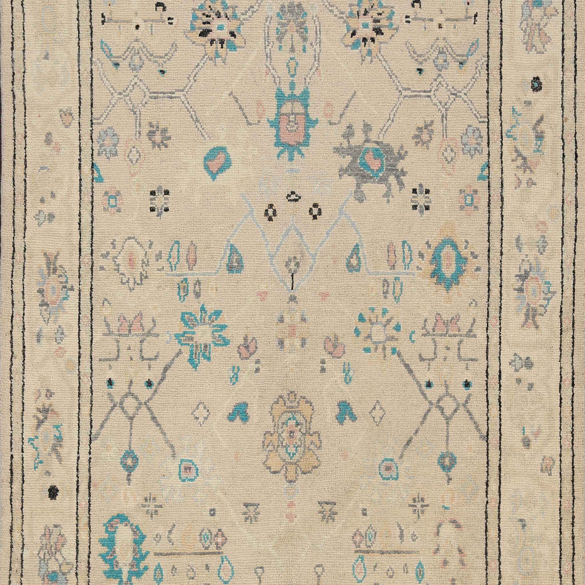 Floral Authentic Oushak Turkish Oriental Area Rug 5x6