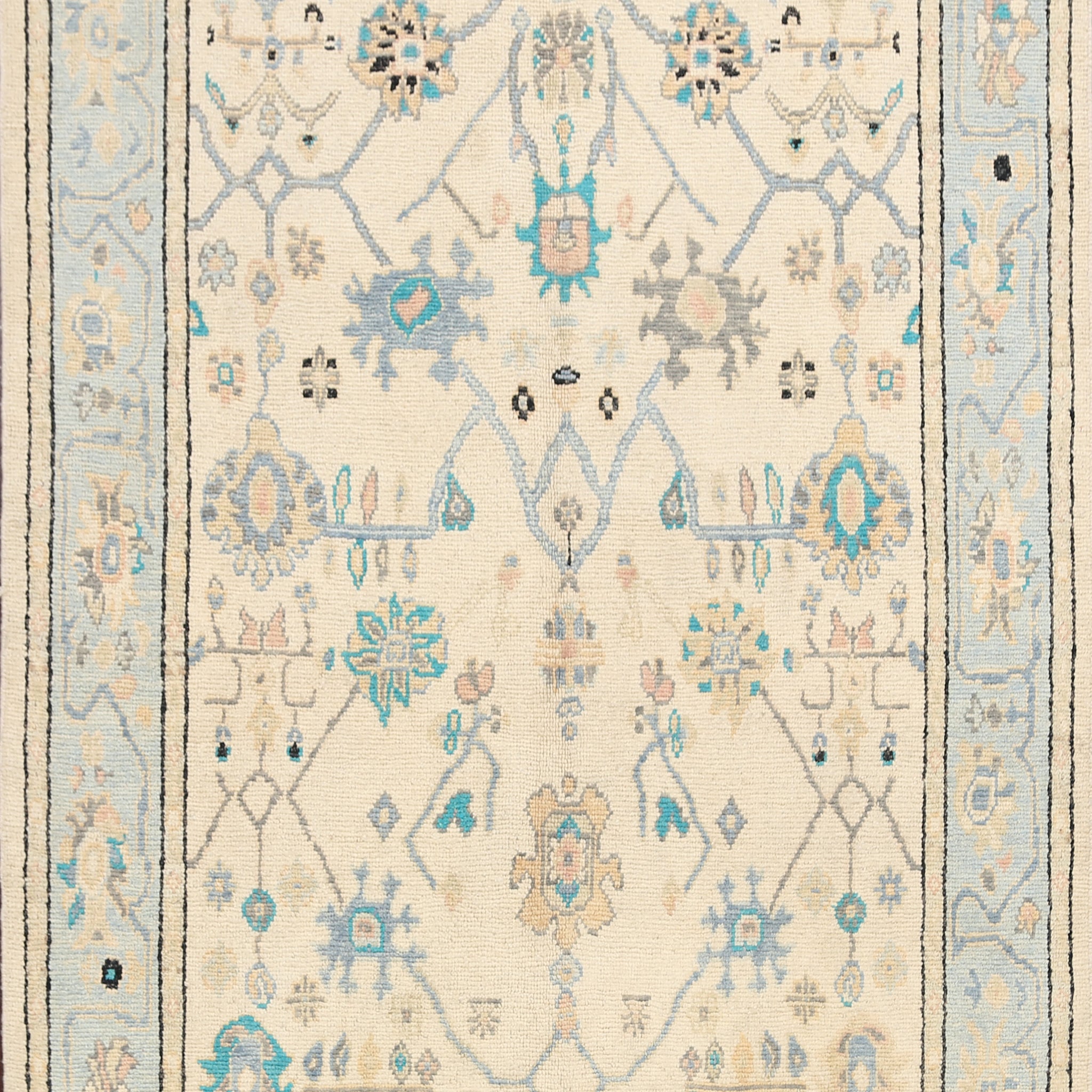 Floral Authentic Oushak Turkish Oriental Area Rug 5x6