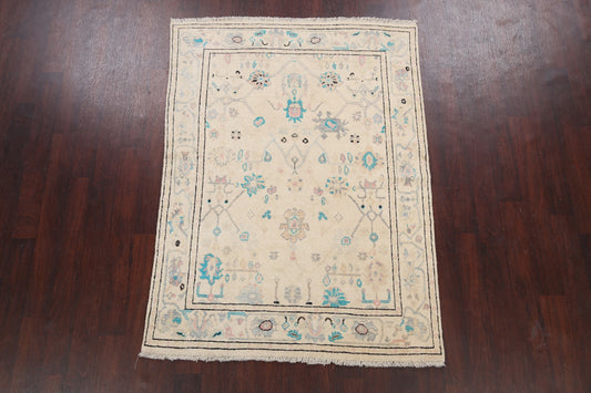 Floral Oushak Oriental Area Rug 5x6