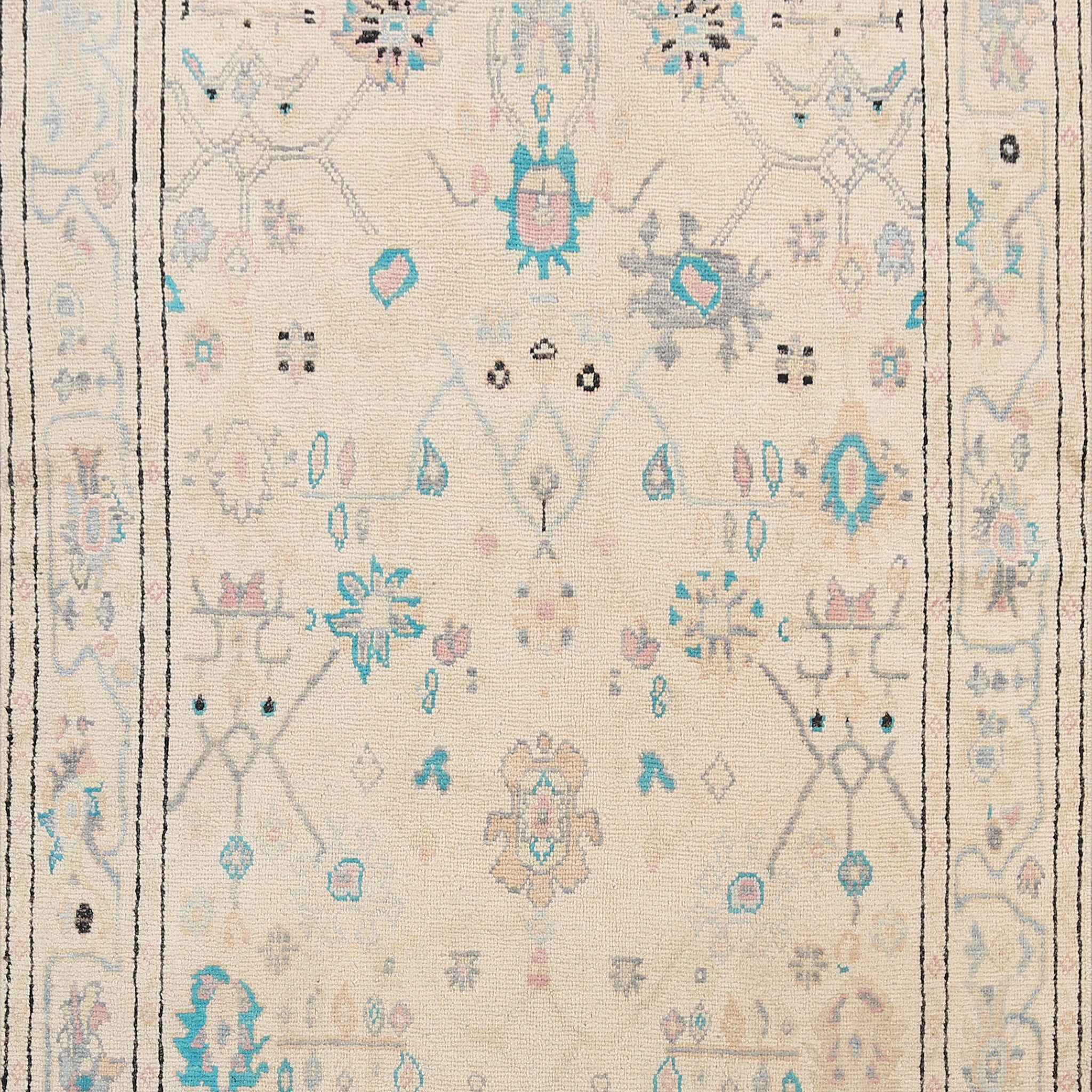 Floral Oushak Oriental Area Rug 5x6