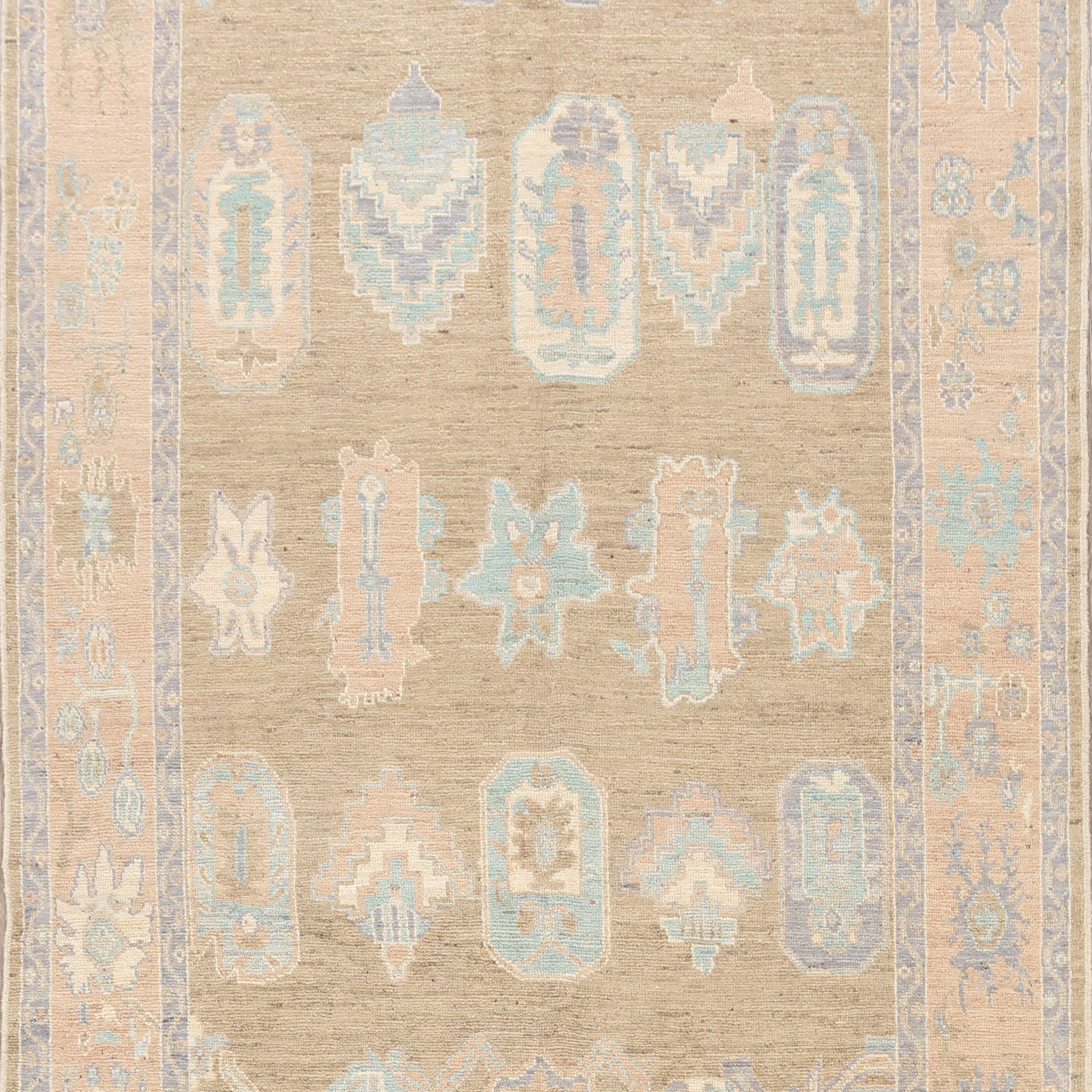 Geometric Authentic Oushak Turkish Oriental Area Rug 6x9