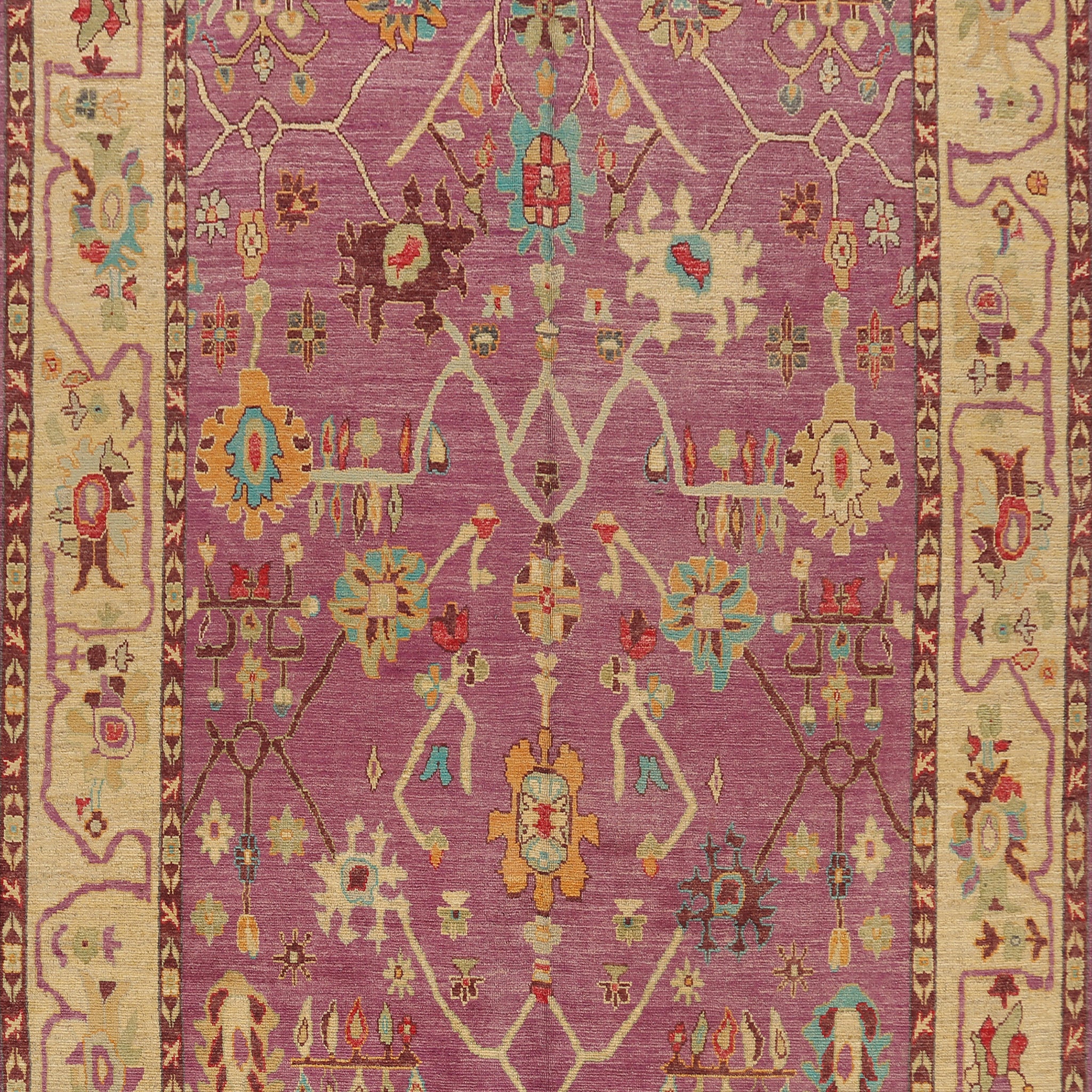 Floral Authentic Oushak Turkish Oriental Area Rug 9x12