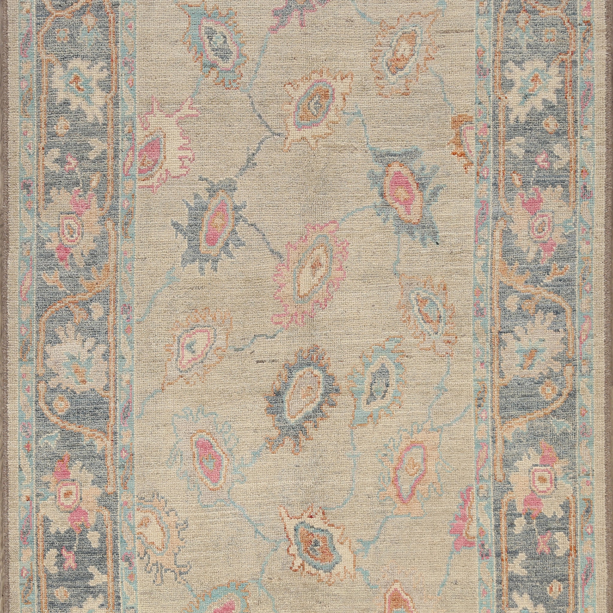 Floral Oushak Oriental Area Rug 5x7