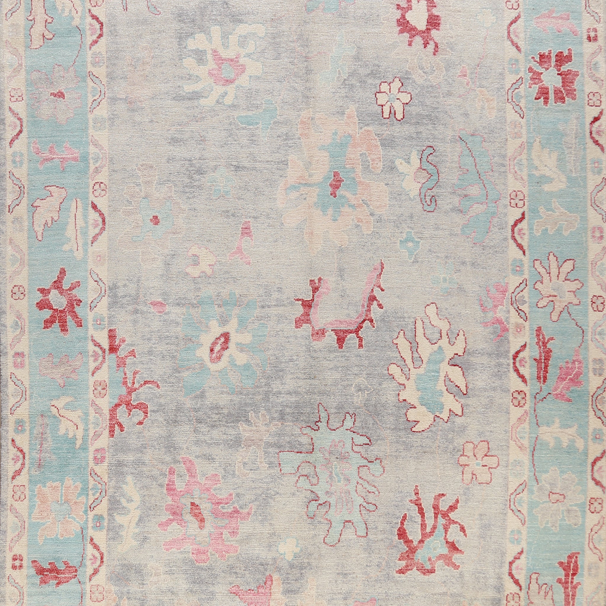 Distressed Oushak Oriental Area Rug 9x12