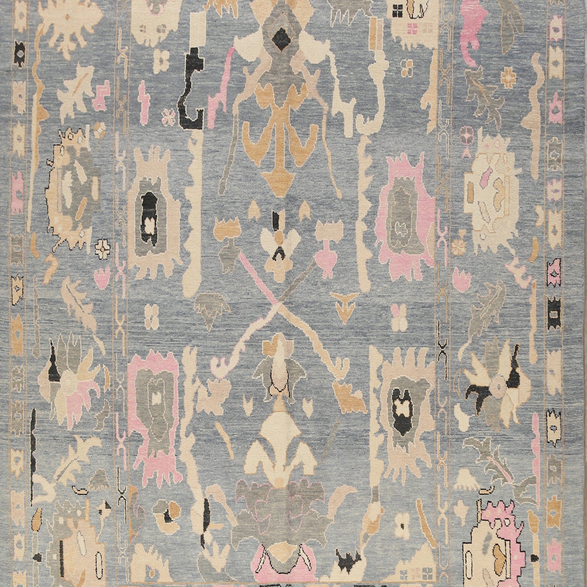 Geometric Oushak Oriental Area Rug 9x11