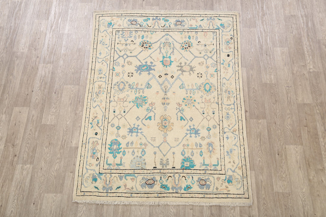 Floral Oushak Oriental Area Rug 5x6