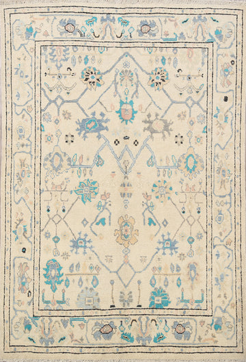 Floral Oushak Oriental Area Rug 5x6