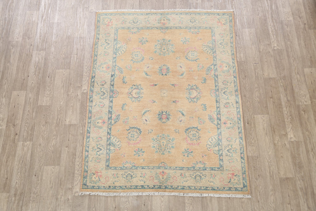 Floral Oushak Oriental Area Rug 5x6