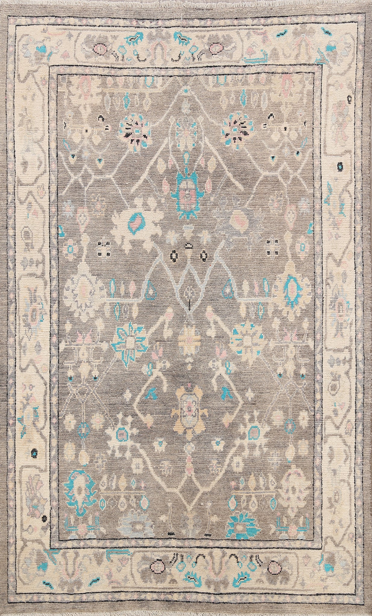 Floral Oushak Oriental Area Rug 5x7