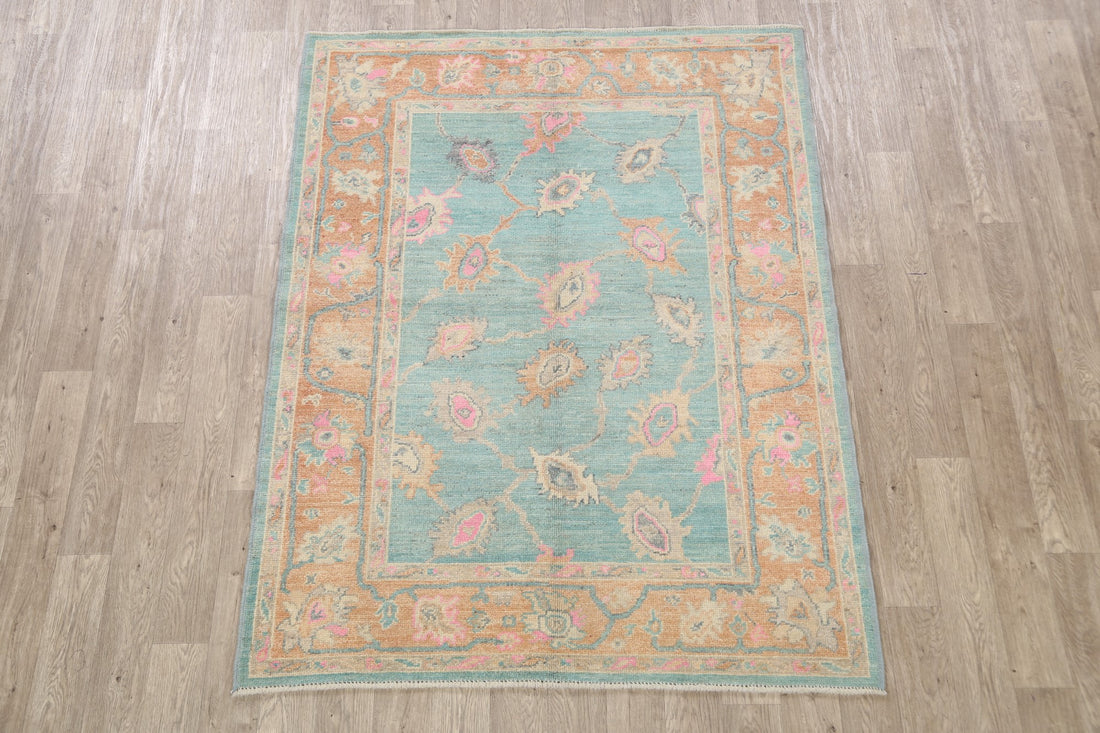 Floral Oushak Oriental Area Rug 5x7