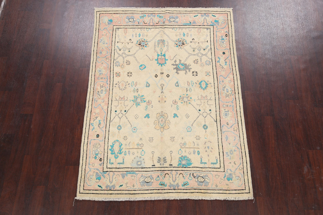 Floral Oushak Oriental Area Rug 5x7