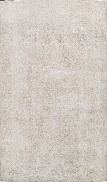 Distressed Floral Tabriz Persian Area Rug 10x13